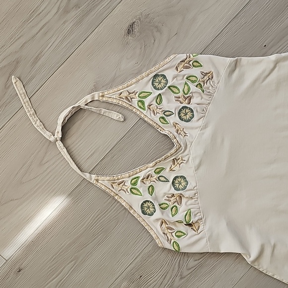 Prana Embroidered Halter Sun Dress, Large - Picture 2 of 16